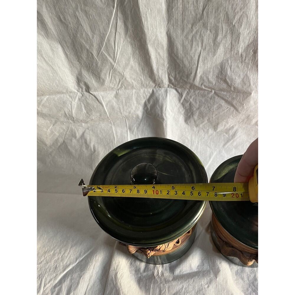 Beautiful Hand Turned Crock Set Signed - Picture 14 of 16